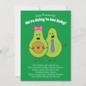 Invitation Guacamole Avocado Baby shower Co-Ed Gender Neutral (Devant)