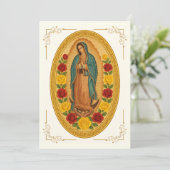 INVITATION GUADALUPE DU BAPTÊME ESPAGNOL (Debout devant)