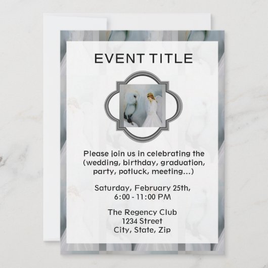 Invitation Guardian Angel and White Owl (Devant)