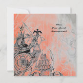 Invitation GUERRE ORK, noir blanc rouge (Dos)