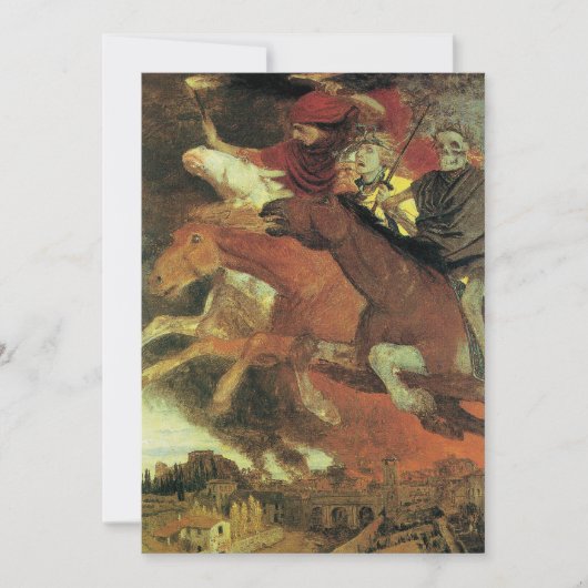 Invitation Guerre par Arnold Bocklin Effrayant, Halloween Dép (Devant)