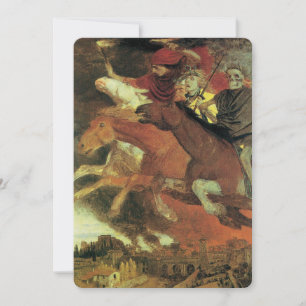 Invitation Guerre par Arnold Bocklin, Halloween Vintage