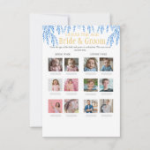 Invitation Guess the Age Bridal Shower blue game (Devant)