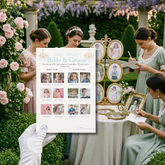 Invitation Guess the Age Bridal Shower Fancy game card