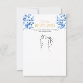 Invitation Guess the Dress Bridal Shower Blue game (Devant)