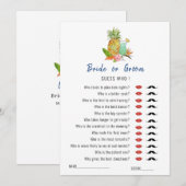 Invitation "Guess Who" Boissons tropicales jeu de Fête des ma (Devant / Derrière)