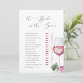 Invitation Guess Who Vino before Vows Bridal Shower Game (Debout devant)