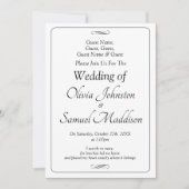Invitation Guest Names, Black & White with Infinity Scroll  (Devant)