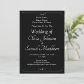 Invitation Guest Names, Black & White with Infinity Scroll  (Debout devant)