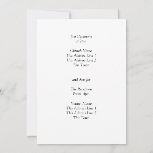 Invitation Guest Names, Black & White with Infinity Scroll (Dos)