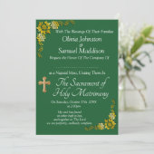 Invitation Guest Names, Christian Emerald Green & Gold (Debout devant)