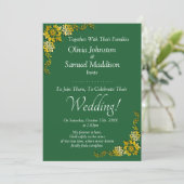 Invitation Guest Names, Emerald Green & Gold Wedding (Debout devant)