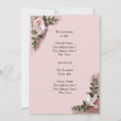 Invitation Guest Names, Pink Roses & Doves Wedding (Dos)