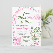 Invitation Gui de gui à Mrs Noël Shower de mariage (Debout devant)