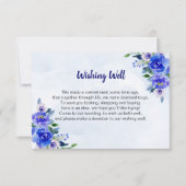 Invitation Guide de cadeaux de mariage floral aquarelle bleu  (Devant)