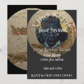Invitation Guide de fête au vin Vino Bunker (Devant / Derrière)