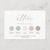 Invitation Guide de palette de couleurs de mariage (Devant)