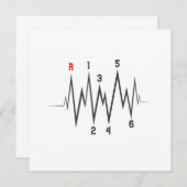 Invitation Guide de vitesse manuel Saint-Valentin Cœur Pouls (Devant / Derrière)