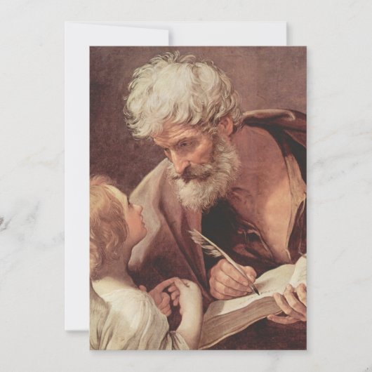 Invitation Guido Reni - Saint Matthew the Evangelist and an A (Devant)