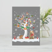 Invitation Guinea Pig Christmas On Winter Tree Goat Lover Paj (Debout devant)
