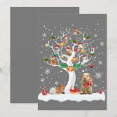 Invitation Guinea Pig Christmas On Winter Tree Goat Lover Paj (Devant / Derrière)