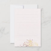 Invitation Guinéen Cochon avec corbeille rose Papier à lettre (Dos)