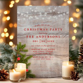 Invitation Guirlande de baies de pin en bois pour fête de Noë