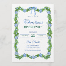 Guirlande de chinoiserie bleue et blanche Grandmil