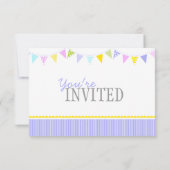 Invitation Guirlande de fête de rue de distanciation sociale (Dos)