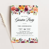 Guirlande de fleurs automnales à l'aquarelle pour