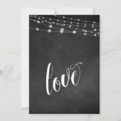 Invitation Guirlande de lumières avec tableau noir Mariage Ré (Dos)