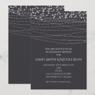 Invitation Guirlande de lumières élégante moderne pour célébr
