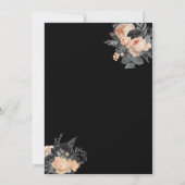 Invitation Guirlande de roses oranges sur fil Noir 35e Annive (Dos)
