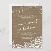 Invitation Guirlande de toile de jute pour célébration de ren (Devant)