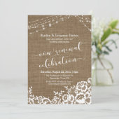 Invitation Guirlande de toile de jute pour célébration de ren (Debout devant)