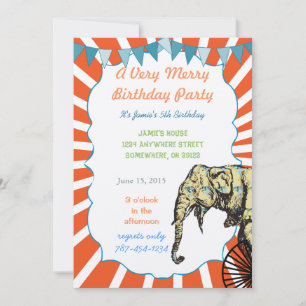Invitation Guirlande d'invitation à une fête d'anniversaire d