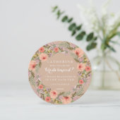 Invitation Guirlande en pastel vous serez ma demoiselle (Debout devant)