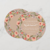 Invitation Guirlande en pastel vous serez ma demoiselle (Devant / Derrière)