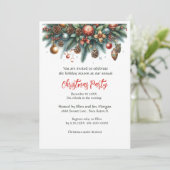 Invitation Guirlande festive de Noël Fête de vacances   (Debout devant)