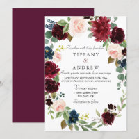 Guirlande Florale Bourgogne Moderne Mariage élégan