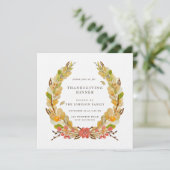 Invitation Guirlande florale d'invitation de dîner de (Debout devant)