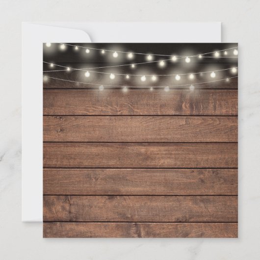 Invitation Guirlande lumineuse à cœurs dorés pour 50e anniver (Dos)