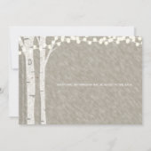 Invitation Guirlande lumineuse de bouleau rustique pour invit (Dos)