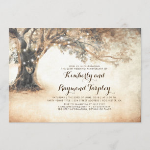 Invitation Guirlande lumineuse de mariage anniversaire de mar