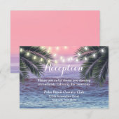 Invitation Guirlande lumineuse de réception de mariage sur la (Devant / Derrière)