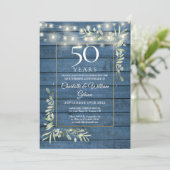 Invitation Guirlande lumineuse de verdure pour le 50e anniver (Debout devant)