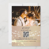 Invitation Guirlande Lumineuse en Bois Rustique Violet Code Q (Dos)