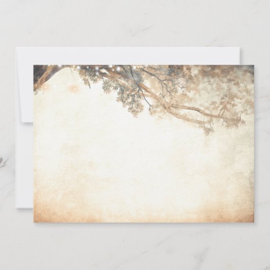 Invitation Guirlande lumineuse en chêne rustique pour anniver (Dos)