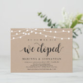 Invitation Guirlande lumineuse Kraft, police noire, Mariage e (Debout devant)