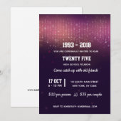 Invitation Guirlande lumineuse moderne (Devant / Derrière)